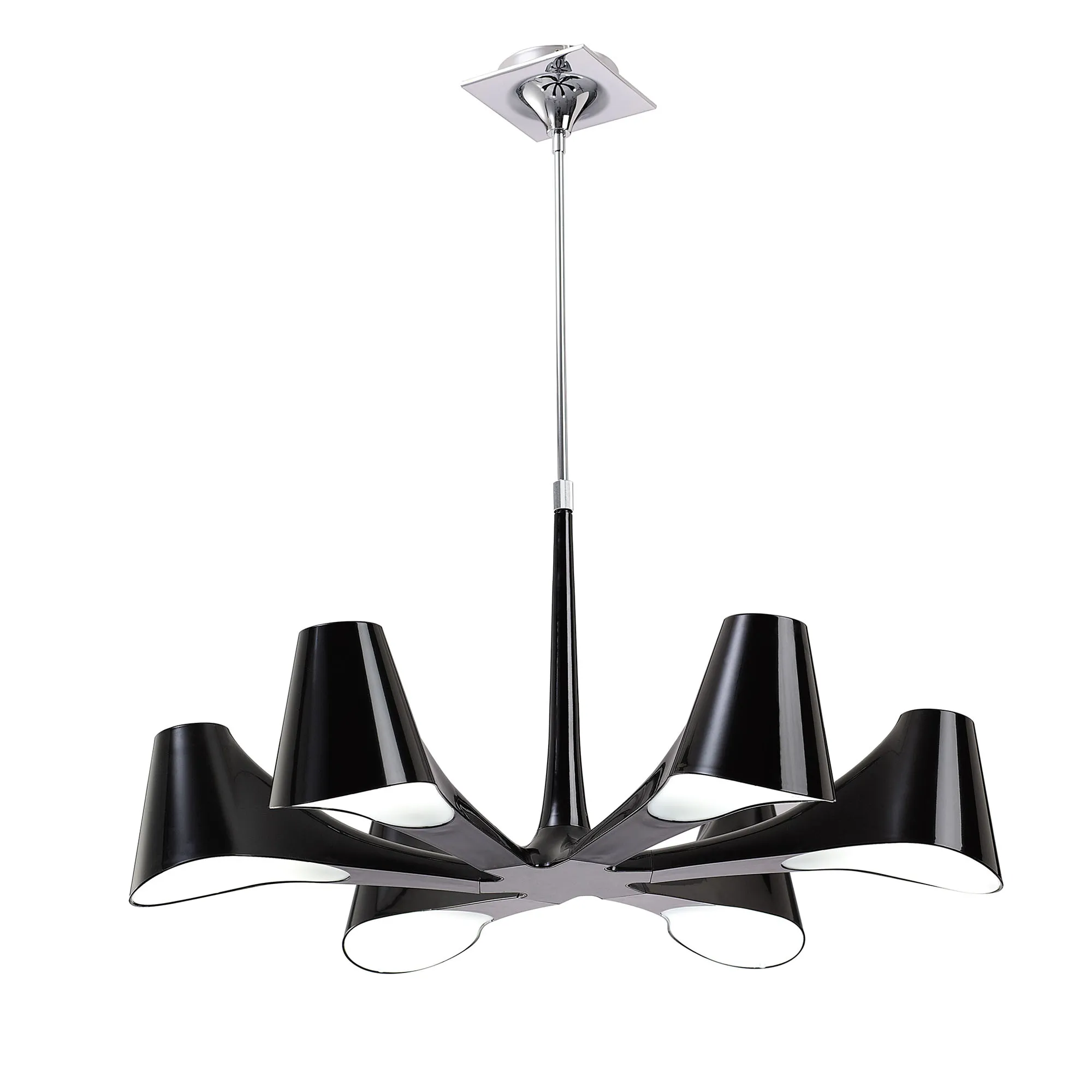 M1590  Ora Telescopic/Semi Flush 6 Light Gloss Black